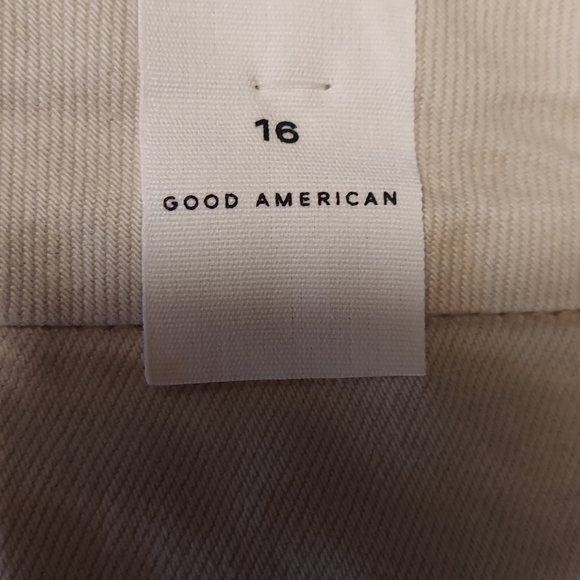 NWT Good American Good 90's Icon Straight Jeans Bone001 Women Plus Size 16 Beige - Picture 5 of 9